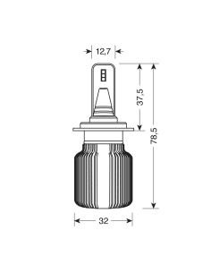 Kit di conversione a LED Halo Led Blade 2pz lampada H7 9 32V 20W 6500K 2