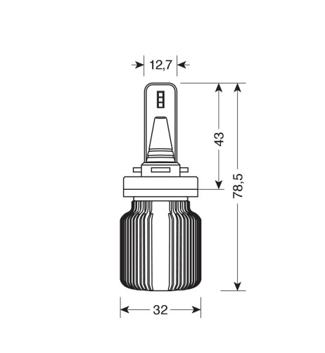 Kit di conversione a LED Halo Led Blade 2pz lampada H8 H11 H16 9 32V 20W 