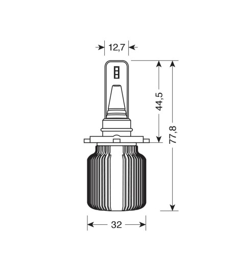 Kit di conversione a LED Halo Led Blade 2pz lampada HB3 9005 9 32V 20W 65