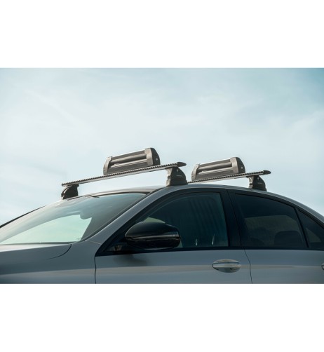 Portasci e Snowboard NK 40 in alluminio nero per barre 4 sci o 2 snow