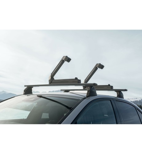 Portasci e Snowboard NK 40 in alluminio nero per barre 4 sci o 2 snow