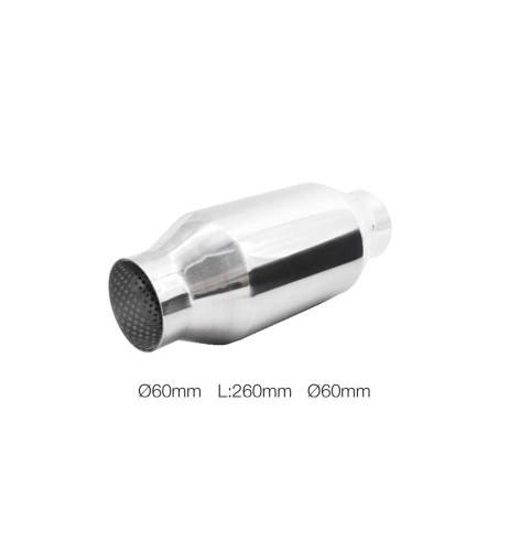 Silenziatore universale inox lucido uscita rotonda ESR5 260mm