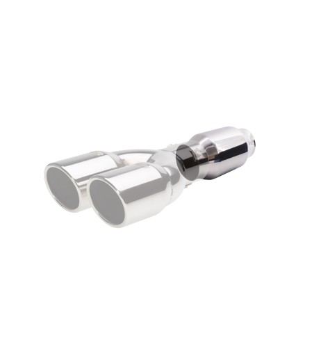 Silenziatore universale inox lucido uscita rotonda ESR4 160mm