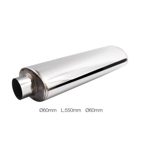 Silenziatore universale inox grezzo uscita rotonda ESR6