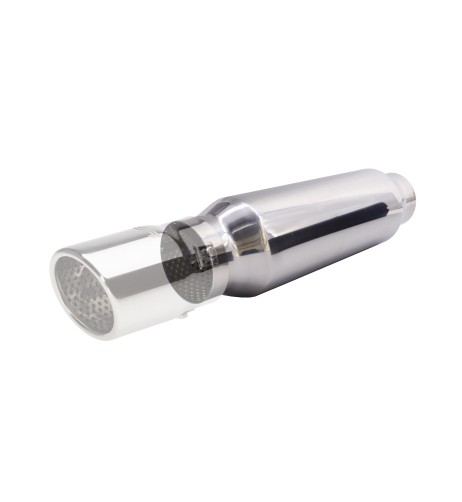 Silenziatore universale inox lucido uscita rotonda ESR8 305mm