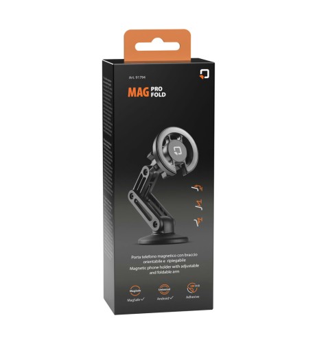 Porta telefono magnetico con braccio orientabile e ripiegabile attacco ades
