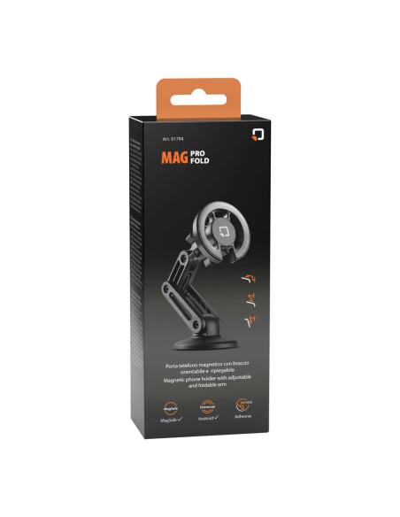 Porta telefono magnetico con braccio orientabile e ripiegabile attacco ades