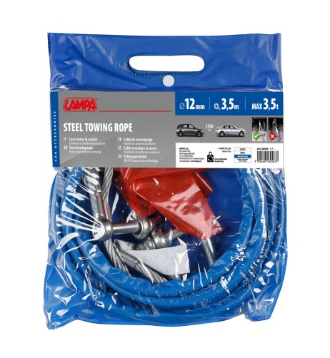 Cavo traino emergenza in acciaio 3 5mt 3500kg