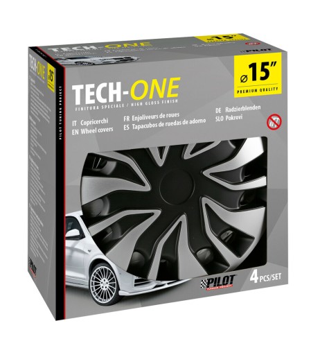 Set 4 copricerchi universali Gyro Van per furgoni e camper in ABS 15