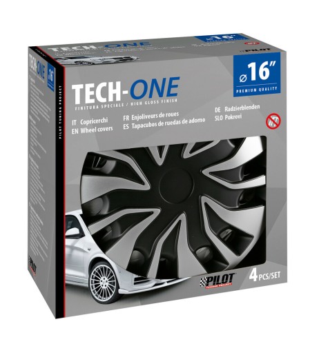 Set 4 copricerchi universali Gyro Van per furgoni e camper in ABS 16