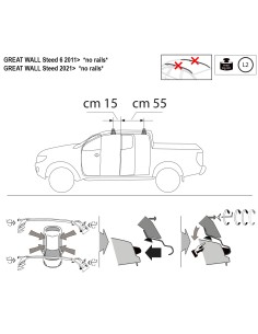 Kit barre portatutto LP47 per Great Wall Steed dal 2011 2