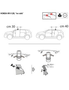 Kit barre portatutto LP47 per Honda HR V dal 2021 2