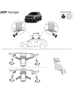 Kit barre portatutto LP47 per Jeep Avenger dal 2022 2