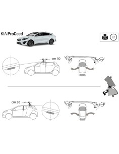 Kit barre portatutto LP47 per Kia ProCeed 5 porte dal 2019 2