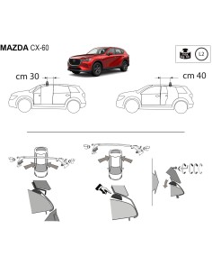 Kit barre portatutto LP47 per Mazda CX 60 dal 2022 2