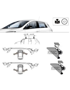 Kit barre portatutto LP47 per Renault Zoe 5 porte dal 2014 2