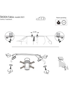 Kit barre portatutto LP47 per Skoda Fabia IV dal 2021 2