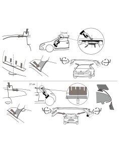 Kit barre portatutto LP47 per VW Scirocco 3p dal 2008 2