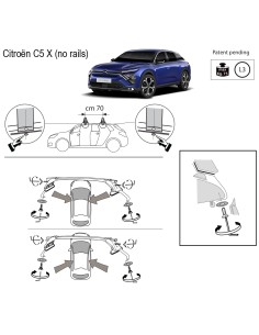 Kit barre portatutto LP47 per Citroen C5 X dal 2021 2