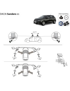 Kit barre portatutto LP47 per Dacia Sandero dal 2021 2