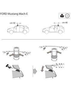 Kit barre portatutto LP47 per Ford Mustang Mach E dal 2020 2