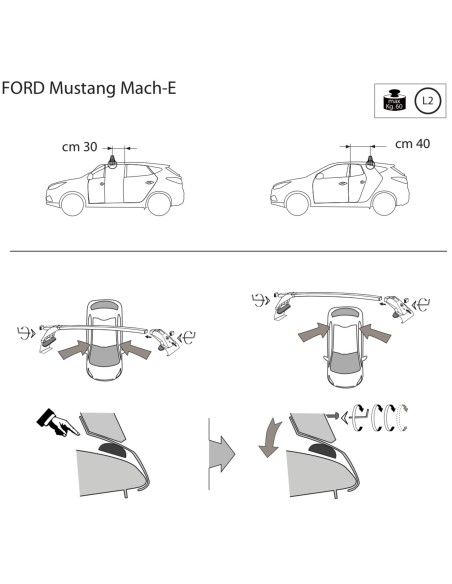 Kit barre portatutto LP47 per Ford Mustang Mach E dal 2020