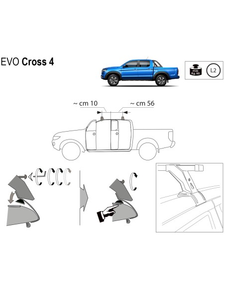 Kit barre portatutto LP47 per EVO Cross 4 dal 2022