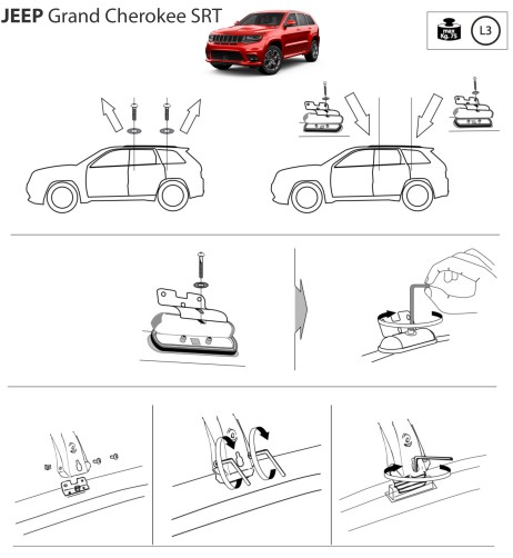 Kit barre portatutto LP64 per Jeep Grand Cherokee SRT 2011 2021