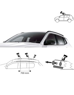 Kit barre portatutto LP64 per Jeep Compass con profili 2017 2025 2
