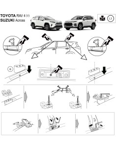 Kit barre portatutto LP64 per Toyota Rav4 con profili 2019 2025 2