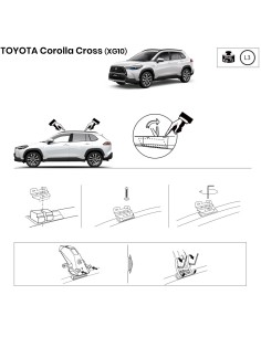 Kit barre portatutto LP64 per Toyota Corolla Cross dal 2022 2