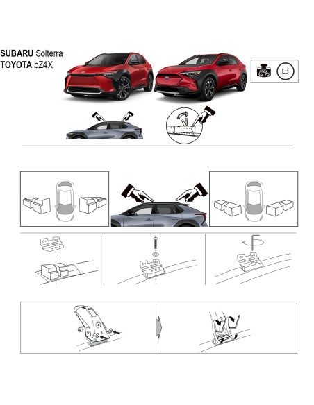 Kit barre portatutto LP64 per Subaru Solterra dal 2022