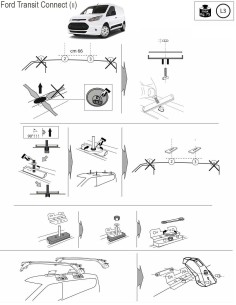 Kit barre portatutto LP64 per Ford Transit Connect 2013 2024 2