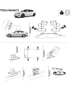 Kit barre portatutto LP64 per Tesla Model S dal 2013 2