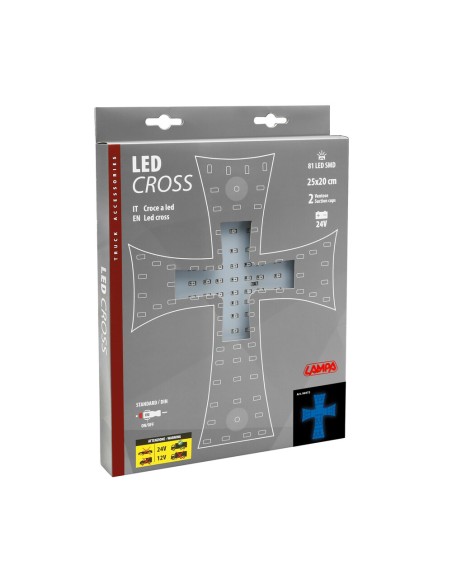 Croce a Led 24V per Camion Blu