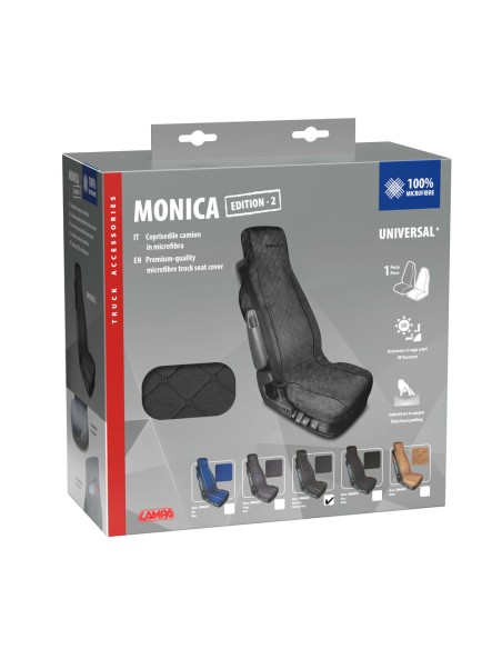Coprisedile universale camion in microfibra Monica Antracite