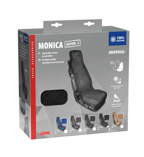Coprisedile universale camion in microfibra Monica Nero