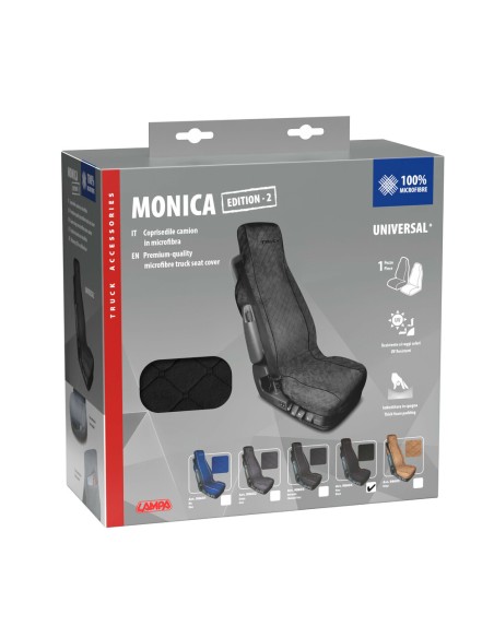 Coprisedile universale camion in microfibra Monica Nero