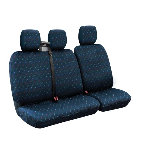 Set fodere coprisedili universali per furgone Dido 2 blu