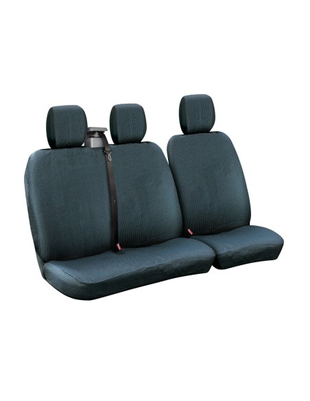 Set fodere coprisedili universali per furgone Dots 2 nero blu