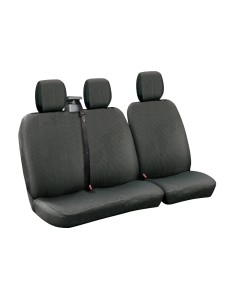 Set fodere coprisedili universali per furgone Dots 2 nero grigio