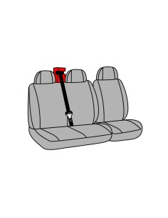 Set fodere coprisedili universali per furgone Dots 2 nero grigio 2