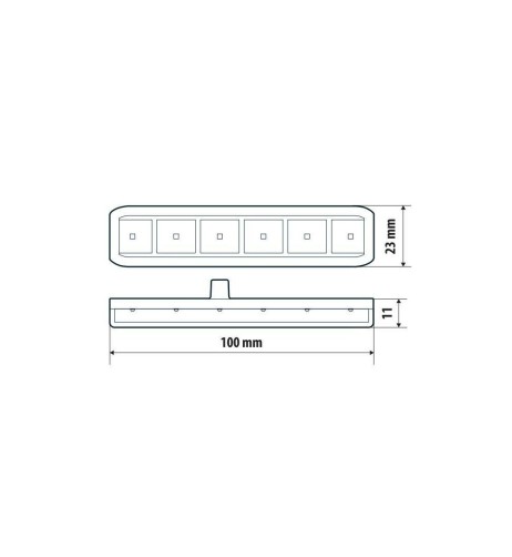 Luce di segnalazione multifunzione flessibile 12 24V Arancio