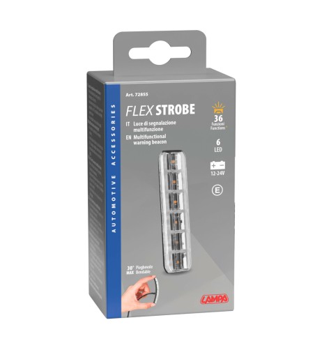 Luce di segnalazione multifunzione flessibile arancio 12 24V 36 funzioni