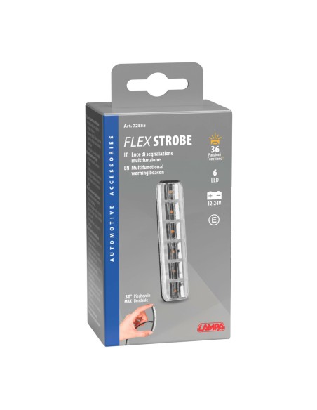 Luce di segnalazione multifunzione flessibile arancio 12 24V 36 funzioni