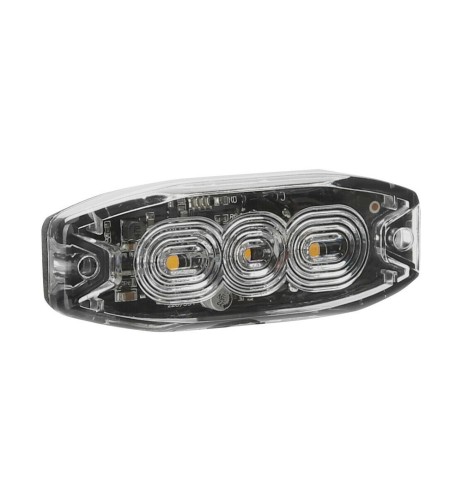 Luce di segnalazione multifunzione arancio a 3 Led 12 24V 4 funzioni