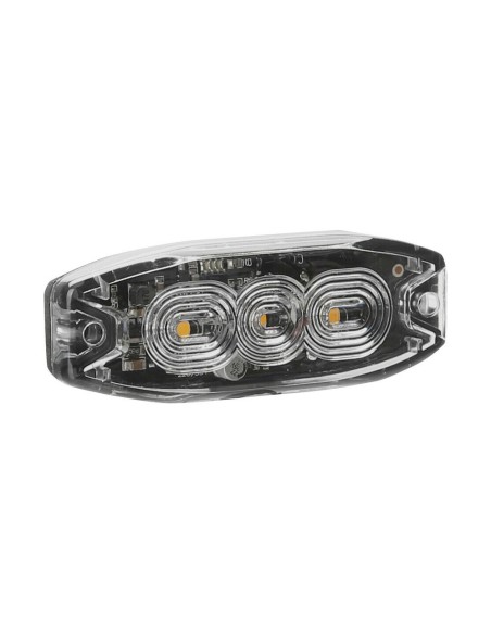 Luce di segnalazione multifunzione arancio a 3 Led 12 24V 4 funzioni