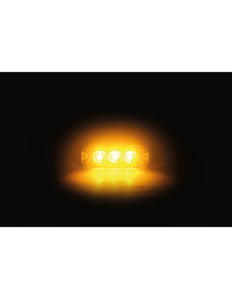 Luce di segnalazione multifunzione arancio a 3 Led 12 24V 4 funzioni