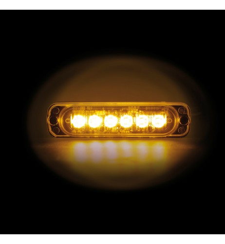 Luce di segnalazione multifunzione arancio a 6 Led 12 24V 19 funzioni