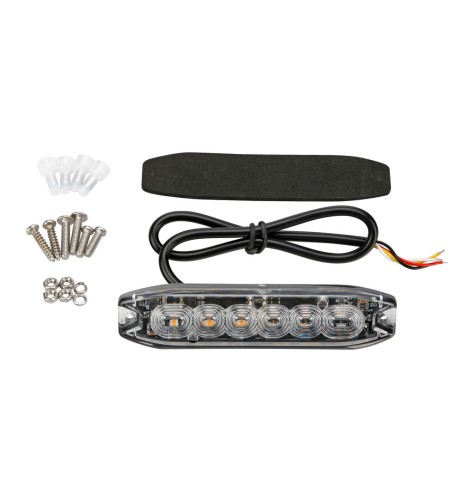 Luce di segnalazione multifunzione arancio a 6 Led 12 24V 19 funzioni